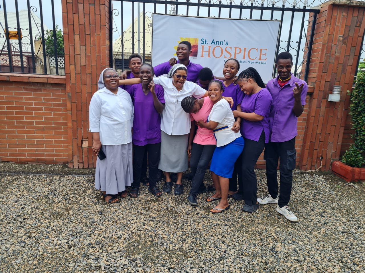 Members of the St. Ann’s Hospice community together